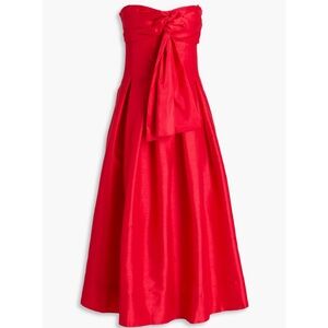 NICHOLAS Elegant Red Midi Dress